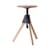 Tabouret Jerry noir bois naturel / H 50 à 66 cm - Bois & plastique - Magis