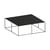 Couchtisch Slim Irony metall schwarz / 100 x 100 x H 34 cm - Zeus