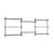Étagère Wall Shelving – ws.85.3 bois marron / L 239 x H 85 x Prof. 17,5 cm - MOEBE