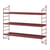 Regal String® Pocket metall rot / Metall, perforiert - B 60 x H 50 cm - String Furniture
