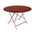 Klapptisch Bistro metall rot braun / Ø 117 cm - mit Sonnenschirmloch - Fermob