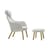 Set fauteuil & repose-pieds HAL Lounge tissu gris / Jasper Morrison, 2021 - Vitra