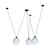 Suspension Acrobate N°325 / Lampe Gras - 3 abat-jours verre Ø 25 cm - DCW éditions