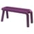 Banc rembourré Bold tissu violet / L 100 cm - Moustache