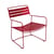 Fauteuil bas Surprising Lounger métal rouge - Fermob