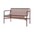 Banc avec dossier Palissade Dining métal rouge / L 128 cm - Bouroullec, 2016 - Hay