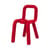 Chaise rembourrée Bold tissu rouge - Moustache