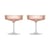 Set de 2 coupes à champagne Ripple verre rose - Ferm Living
