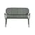 Banquette Week-End métal vert / Aluminium - L 114 cm - Petite Friture