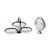 Anna gong Tray metal Foldable - 3 compartments - Alessi