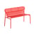 Banc avec dossier Week-end métal rouge / Aluminium - L 121 cm - Petite Friture