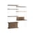 Bureau Shelving System – s.200.2.E bois marron / L 162 x H 200 cm x Prof. 52 / 35 cm - MOEBE