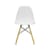Sedia RE DSW - Eames Plastic Side Chair materiale plastico bianco / (1950) - Piedi in legno chiaro / Legno ricicclato - Vitra