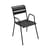 Monceau Stackable bridge armchair metal grey black Metal - Fermob