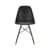 Chaise RE DSW - Eames Plastic Side Chair plastique noir / (1950) - Pieds bois foncé / Recyclé - Vitra