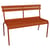 Banc avec dossier Luxembourg métal orange / 3 places - L 118 cm - Fermob