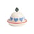Hearts Pot ceramic blue / Small pot with lid - Ø 10 x H 8 cm - & klevering