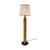 Lampada a stelo Riviera tessuto bianco legno naturale / Rattan & cotone - H 155 cm - Maison Sarah Lavoine