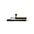 Lampe de table ISP LED métal marbre noir or / Marbre & laiton - L 52 cm - DCW éditions