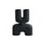 Vase Cobra Double Mini céramique noir / L 22 x H 28 cm - 101 COPENHAGEN