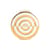 Vase Futura Bullseye céramique blanc or / Ø 18 cm - Jonathan Adler