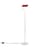 Apex Floor lamp metal red / Adjustable small reading lamp - H 110 cm - Hay