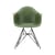 RE DAR - Eames Plastic Armchair Armchair plastic material green / (1950) - Black legs / Recycled - Vitra