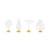 Barkplace Tree Bookmark metal white / Set of 4 steel Christmas trees - H 4 cm - Alessi