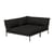 Canapé de jardin modulable Level 2 Cozy tissu noir / Dossier extra moelleux & assise profonde - Angle gauche - L 173,5 x P 139 cm - Houe