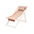 Sdraio pieghevole reclinabile Sling chair tessuto rosa / Cuscino poggiatesta - BUSINESS & PLEASURE