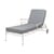 Transat inclinable à roulettes Al Fresco métal / Matelas inclus - Tablette latérale pivotante - BUSINESS & PLEASURE