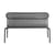 Banc avec dossier Week-End métal noir / Aluminium - L 121 cm - Petite Friture