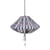 Yumi Lampshade textile blue / Ø 50 x H 30 cm - Linen - NOBODINOZ