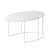 Table basse Slim Irony ovale métal blanc / 86 x 54 cm H 42 cm - Zeus