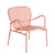 Fauteuil bas Week-End métal rose / Empilable - Aluminium - Petite Friture
