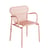 Fauteuil bridge empilable Week-End métal rose / Aluminium - Petite Friture
