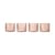 Set de 4 verres Ripple Low verre rose  / Ø 7.6 x H 6.1 cm (20 cl) - Ferm Living
