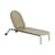 Week-end Reclining deckchair on wheels metal green / Aluminium - Petite Friture