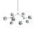 Sospensione Drop Globe Mini metallo argento / 95 x 70 x H 55 cm - 101 COPENHAGEN