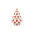 Barattolo per caramelle Delight ceramica rosso / Decorazione a mano - Ø 15,5 x H 22 cm - Alessi
