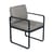 Fauteuil de repas rembourré Bellevie métal tissu beige / Tissu taupe grisé - Fermob