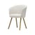 Poltrona imbottita Mikado tessuto beige / Piedi in legno - Vitra
