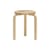 Stappelbarer Hocker 60 holz natur / 3 Füße - Artek + Marimekko, Limitierte Auflage 90. Geburtstag - ARTEK
