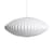 Suspension Bubble Saucer tissu blanc / Medium - Motifs verticaux / George Nelson, 1947 - Hay