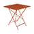 Bistro Foldable table metal orange / 71 x 71 cm - 3/4 persons - Parasol hole - Fermob