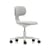 Sessel mit Rollen Rookie textil grau H 39 bis 51 cm - Vitra