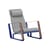Poltrona imbottita Cité tessuto blu grigio / Jean Prouvé, 1930 - Tessuto - Vitra