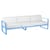 Gartensofa 3-Sitzer Bellevie metall blau / B 235 cm - Stoff Taupe-grau - Fermob