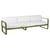 Canapé de jardin 3 places Bellevie métal tissu vert / L 235 cm - Tissu taupe grisé - Fermob