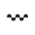 Vibes Wall coat rack metal black / L 37.3 cm - NOBODINOZ